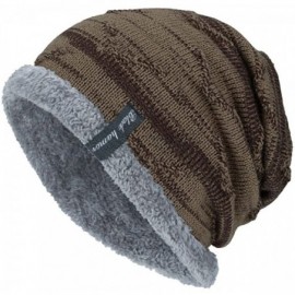 Skullies & Beanies Unisex Knit Cap Hedging Head Beanie Warm Outdoor Fashion Hat - Khaki - CZ18HWMZ3C4 $11.01