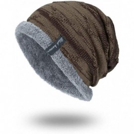 Skullies & Beanies Unisex Knit Cap Hedging Head Beanie Warm Outdoor Fashion Hat - Khaki - CZ18HWMZ3C4 $11.01