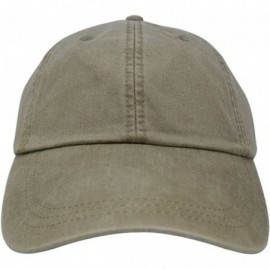Baseball Caps Sunbuster Extra Long Bill 100% Washed Cotton Cap with Leather Adjustable Strap - Khaki - CD12L01O1WH $20.84