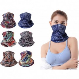 Balaclavas 6Pack Printed Neck Gaiter Face Scarf Bandanas Motorcycle Balaclava Unisex Headwear Neckwarmer - 6pack-printed - CB...