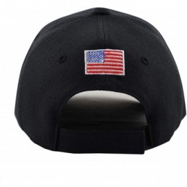 Skullies & Beanies Trump 2020 Keep America Great 3D Embroidery American Flag Baseball Cap - 010 Black - C8194N9NOAU $9.51