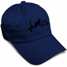 Baseball Caps Custom Soft Baseball Cap German Shepherd Dog Lifeline Embroidery Cotton - Navy - CZ18AAZ3T03 $17.75