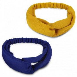 Headbands Headbands Turban Elastic Twisted Accessories - PackA-(Solid) - CR18RMCKMSL $11.21