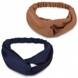 Headbands Headbands Turban Elastic Twisted Accessories - PackA-(Solid) - CR18RMCKMSL $11.21