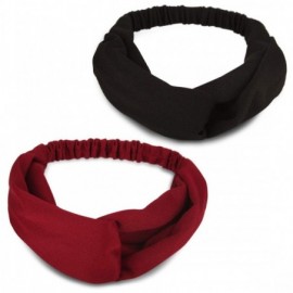 Headbands Headbands Turban Elastic Twisted Accessories - PackA-(Solid) - CR18RMCKMSL $11.21