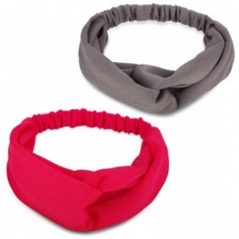 Headbands Headbands Turban Elastic Twisted Accessories - PackA-(Solid) - CR18RMCKMSL $11.21