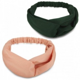 Headbands Headbands Turban Elastic Twisted Accessories - PackA-(Solid) - CR18RMCKMSL $11.21