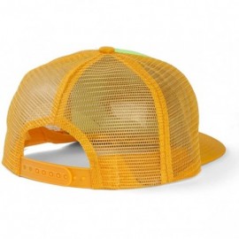 Sun Hats Cali Script Trucker Hat - Neon Green/Gold - CQ11N38SH5X $14.44