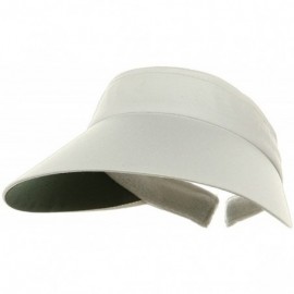 Visors Womens Large Peak Twill Clip On Sun Visor - White - CZ12J1AK5B9 $11.33