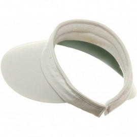 Visors Womens Large Peak Twill Clip On Sun Visor - White - CZ12J1AK5B9 $11.33