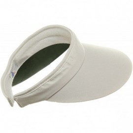 Visors Womens Large Peak Twill Clip On Sun Visor - White - CZ12J1AK5B9 $11.33