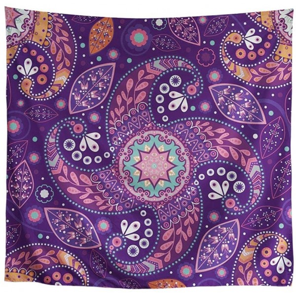 Headbands Single Side Print Mandala Bandana Square Handkerchief Girl Wrap - Paisley 2 - C4197W67W97 $14.71