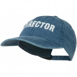 Baseball Caps Director Embroidered Washed Cotton Cap - Navy - CT11LBM8AQN $26.40