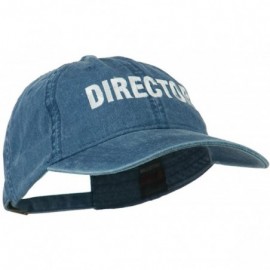 Baseball Caps Director Embroidered Washed Cotton Cap - Navy - CT11LBM8AQN $26.40