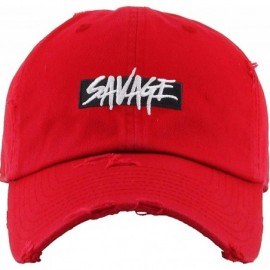 Baseball Caps Praying Hands Rosary Savage Dad Hat Baseball Cap Unconstructed Polo Style Adjustable - (3.1) Red Savage Vintage...