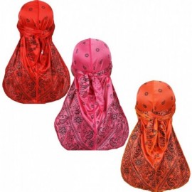 Skullies & Beanies Assorted Paisley Bandana Headwraps Womens - Red-rose Red-orange - CW18SNZTI8Y $25.72