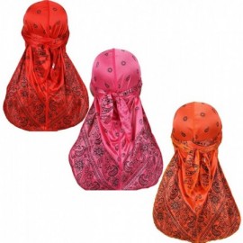 Skullies & Beanies Assorted Paisley Bandana Headwraps Womens - Red-rose Red-orange - CW18SNZTI8Y $13.69