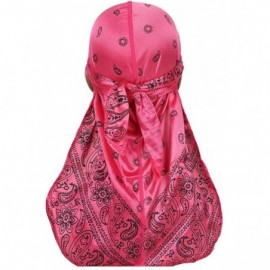 Skullies & Beanies Assorted Paisley Bandana Headwraps Womens - Red-rose Red-orange - CW18SNZTI8Y $13.69