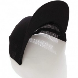 Baseball Caps Structured Trucker Mesh Hat Custom Colors Letter A Initial Baseball Mid Profile - Black Black White Red - CH18H...