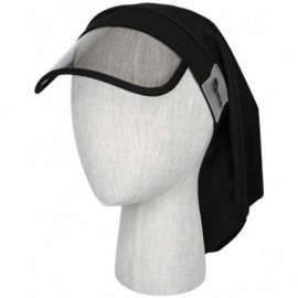 Rain Hats XL Women's Rain Hat- Waterproof- Sun Protection- Satin-Lined- Packable- for Voluminous and Long Hair - Black - CX18...