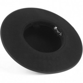 Fedoras Men's Tiller Wide Brim Felt Fedora Hat - He70black - C218LDQQ0AH $30.66