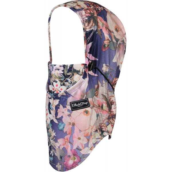 Balaclavas Team Hood Balaclava Face Mask- Dual Layer Cold Weather Headwear for Men and Women - Floral Retro - CQ18LW7NQ87 $33.93