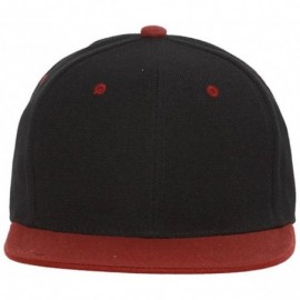 Baseball Caps Vintage Snapback Cap Hat - Maroon Black - CR116MYW891 $10.84