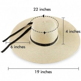 Sun Hats Women's Big Brim Sun Hat Floppy Foldable Bowknot Straw Hat UPF 50 Summer Beach UV Hat - Pink - CM18N7468U2 $13.23