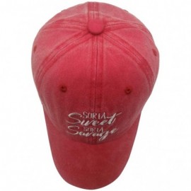 Baseball Caps Unisex Sorta Sweet Sorta Savage Denim Hat Adjustable Washed Dyed Cotton Dad Baseball Caps - CS18RE4NQI7 $10.58