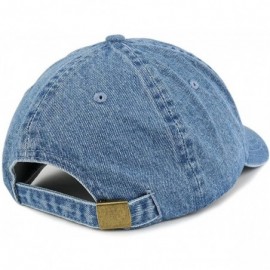 Baseball Caps American Flag and USA Embroidered 100% Cotton Denim Cap Dad Hat - Light Blue - CS185YNK5LW $16.29