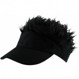 Sun Hats Flair Hair Sun Visor Cap with Fake Hair Wig Baseball Cap Hat - Color3 - CB18DQS20A4 $15.90