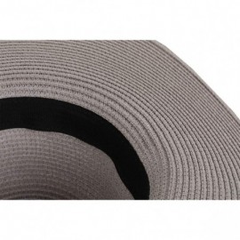 Sun Hats Women Flower Embroidery Foldable Floppy Wide Large Brim Sun Hats - Grey - CR18537TTDO $15.03