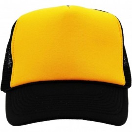 Baseball Caps Premium Trucker Cap Modern Summer Urban Style Cap - Adjustable Snapback - Unisex Design - Mesh Back - Gold/Blac...