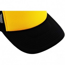 Baseball Caps Premium Trucker Cap Modern Summer Urban Style Cap - Adjustable Snapback - Unisex Design - Mesh Back - Gold/Blac...