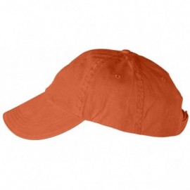 Baseball Caps Solid Low-Profile Sandwich Trim Pigment-Dyed Twill Cap (166) - Tangerine - CP113MH3197 $11.95
