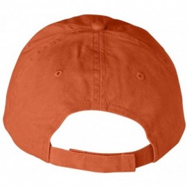 Baseball Caps Solid Low-Profile Sandwich Trim Pigment-Dyed Twill Cap (166) - Tangerine - CP113MH3197 $11.95