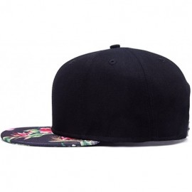 Baseball Caps Unisex Flat Bill Hip Hop Hat Snapback Baseball Cap - Multicolor 040 - C712LUW511B $13.20