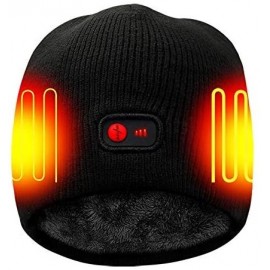 Skullies & Beanies Battery Rechargeable Heated Hat Winter Warm Cotton Unisex Powered Cap-Works 3-7 H - Black - CU18U90DDNK $6...