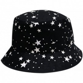 Bucket Hats Unisex Microfiber Patterned Bucket Hats - Multi Design - 1450 Black - CH12BJKPLC3 $14.89