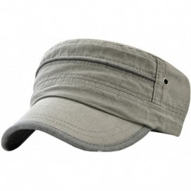 Newsboy Caps Men's Solid Color Military Style Hat Cadet Army Cap - E--gray - C618E638677 $22.62