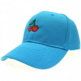 Baseball Caps Strawberry Hat Cherry Hat Watermelon Embroidered Adjustable - Sky Blue 1 - C918QT6EDI0 $11.95