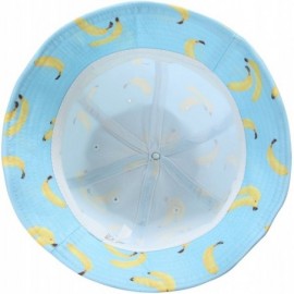 Bucket Hats Unisex Cute Print Bucket Hat Summer Fisherman Cap - Banana-blue - CA18DOTG0HZ $12.41