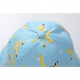 Bucket Hats Unisex Cute Print Bucket Hat Summer Fisherman Cap - Banana-blue - CA18DOTG0HZ $12.41