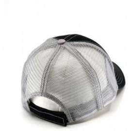 Baseball Caps Plain Two Tone Cotton Twill Mesh Adjustable Trucker Baseball Cap - Black/Black/Gray - CH186X690SO $9.90