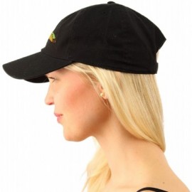 Baseball Caps Everyday Food Embroidery Adjustable Cotton Baseball Sun Visor Cap Dad Hat Black - Taco - CV18343ZDEC $8.28