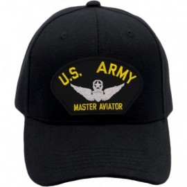 Baseball Caps US Army Master Aviator Hat/Ballcap Adjustable One Size Fits Most - Black - CP18OG9AQW6 $24.14