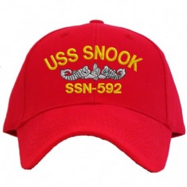 Baseball Caps USS Snook SSN-592 Embroidered Pro Sport Baseball Cap - Red - C0180OYRGAC $20.12