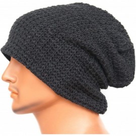 Skullies & Beanies Unisex Beanie Hat Slouchy Knit Cap Skullcap Baggy Crochet Style 1004 - Darkgrey - CW128MYV8HB $12.81