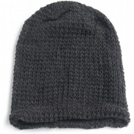 Skullies & Beanies Unisex Beanie Hat Slouchy Knit Cap Skullcap Baggy Crochet Style 1004 - Darkgrey - CW128MYV8HB $12.81