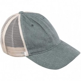 Baseball Caps Natueal Mesh Baseball Cap Unisex Washed Pigment Dyed Low Profile Hat - Olive - CS1926Y7ITW $10.19